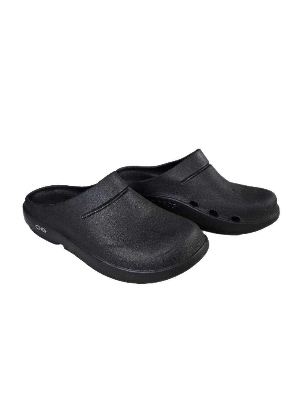 OOFOS OOcloog Recovery Clogs Womens Size 38 US 7 Comfort Shoes Black Cuhsioned